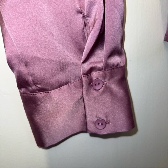 And Now This Button Down Silky Boxy Fit Blouse Top Party Event Size XXL NWT - Picture 3 of 11